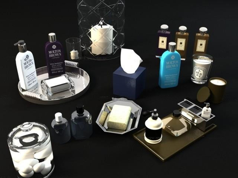  洗浴用品 香皂 化妆品 香水su模型 