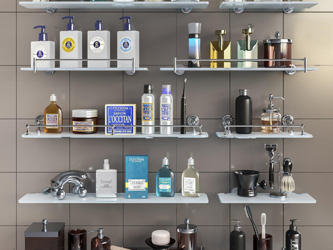  洗浴用品 洗发水 沐浴露 香皂su模型 