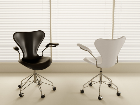  办公椅 班前椅 职员椅su模型 