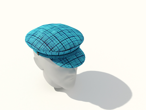  现代帽子 鸭舌帽 休闲帽su模型 