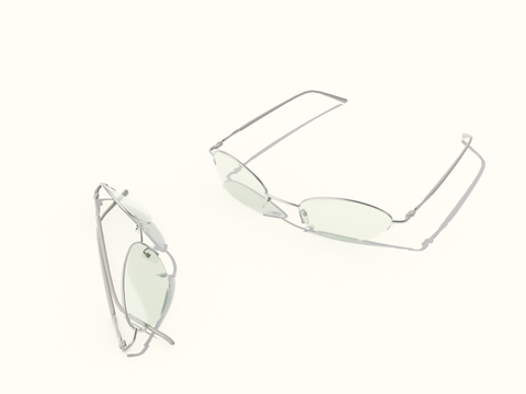  现代眼镜 近视眼镜su模型 