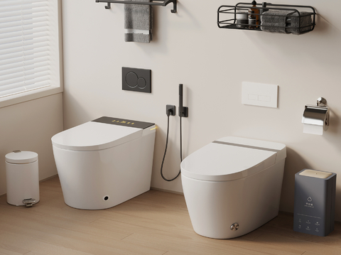  智能马桶 坐便器su模型 