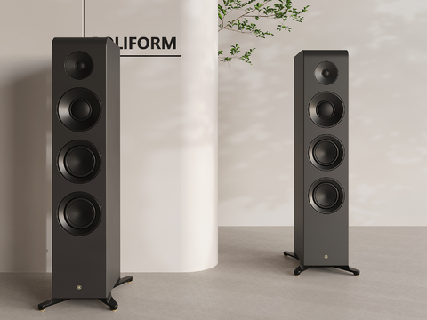  立式音响 低音炮 落地音响su模型 