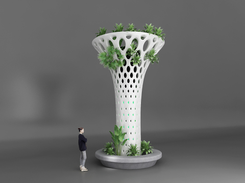  异形柱子 装饰柱 造型柱su模型 