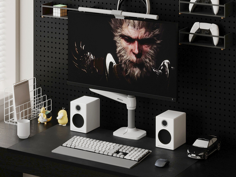  现代电竞电脑 鼠标 键盘su模型 