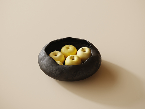  水果 果盘 苹果su模型 