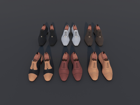  男士鞋子 皮鞋su模型 