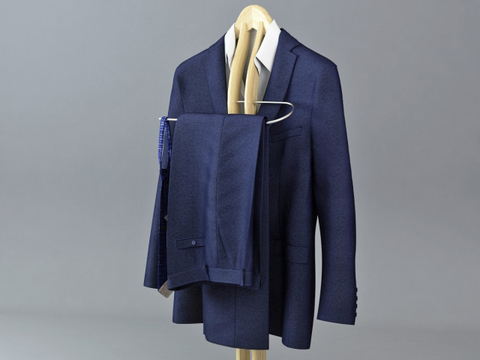  男士服装 衣服 西装 裤子su模型 