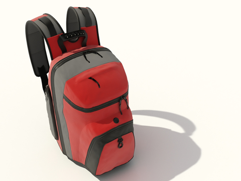  背包 书包 登山包 旅行包su模型 