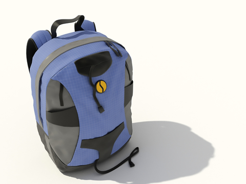  背包 书包 登山包 旅行包su模型 