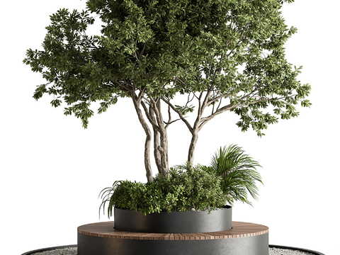  户外椅 树池椅 公园椅 公共座椅su模型 