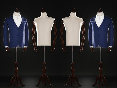  男士服装 外套 西装su模型 