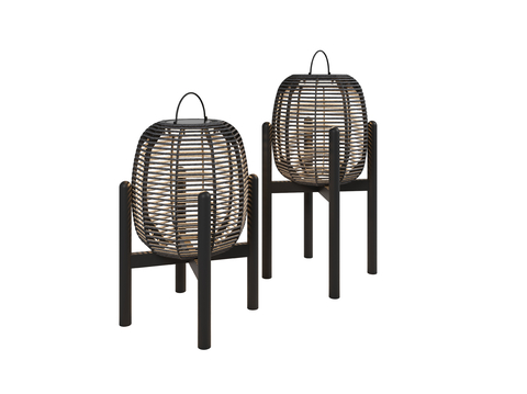  户外灯 花园灯 草坪灯 竹编灯su模型 