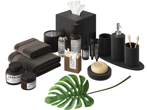  洗浴用品 香薰 香皂 抽纸 毛巾 牙刷su模型 