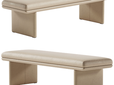  现代极简沙发凳 换鞋凳 凳子su模型 