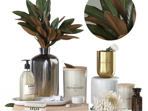  洗浴用品 香皂 洗发水 沐浴露su模型 