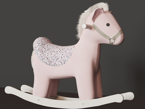  卡通玩具 木马玩具 摇摇马su模型 