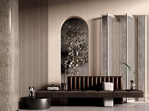  现代轻奢沙发凳 床尾凳su模型 