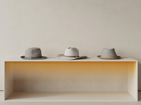  现代帽子 遮阳帽su模型 