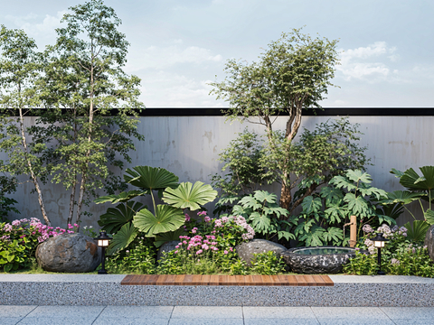  现代植物景观 植物堆su模型 