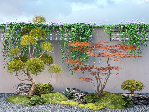  景观乔木 造型树 植物堆su模型 