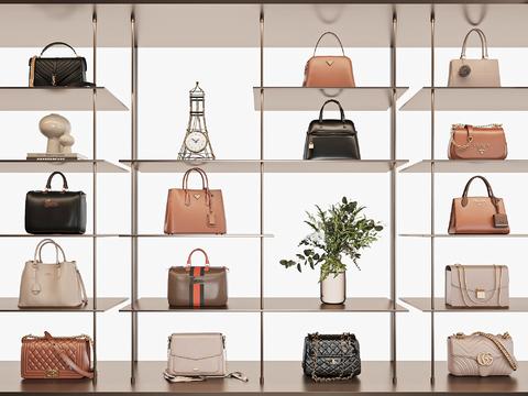  现代皮包 挎包su模型 