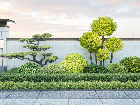  花境植物 植物堆su模型 