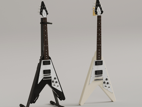  现代乐器 电吉他su模型 