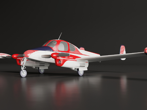  现代飞机 小型飞机 滑翔机su模型 