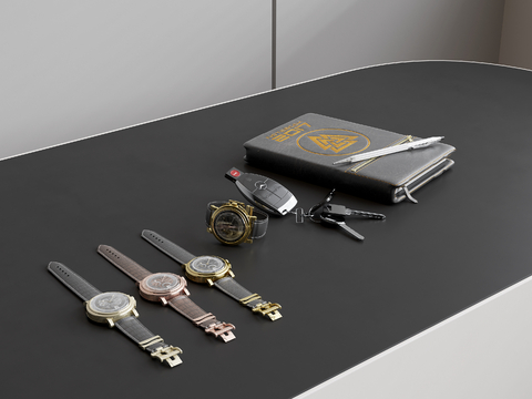  手表 机械手表 皮带手表su模型 