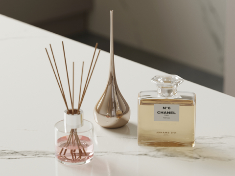  洗浴用品 香薰 香水 瓶子su模型 