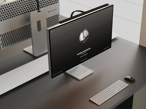  台式电脑 鼠标 键盘su模型 