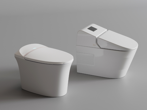  智能马桶 坐便器su模型 