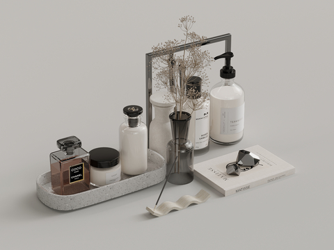  洗漱用品 沐浴露 洗发水su模型 