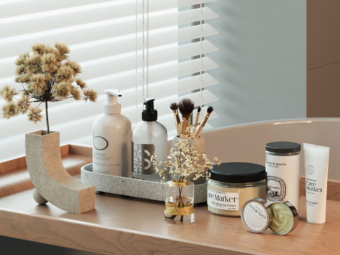  化妆品 护肤品 洗漱用品su模型 