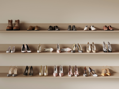  高跟鞋 女鞋 男士皮鞋su模型 