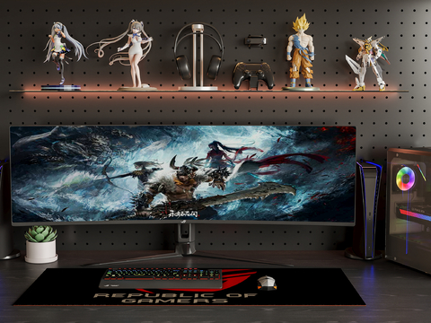  电竞电脑 电脑机箱 玩偶手办 键盘鼠标su模型 