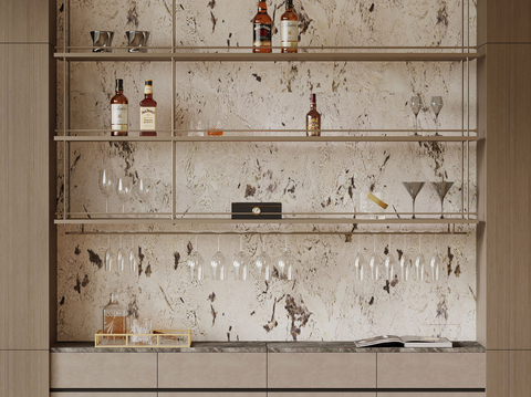  现代酒水 洋酒su模型 