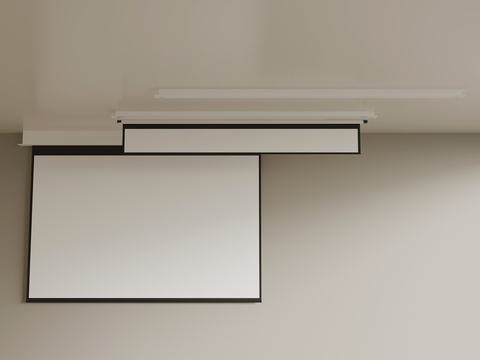  现代投影布 投影仪su模型 