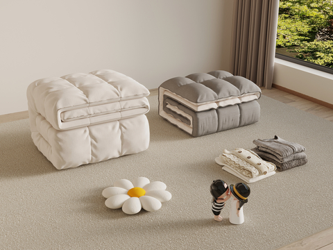  被子 睡衣 服饰 抱枕su模型 