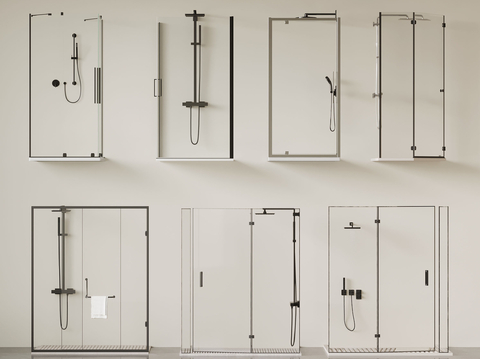  淋浴房 淋浴间 冲凉房su模型 