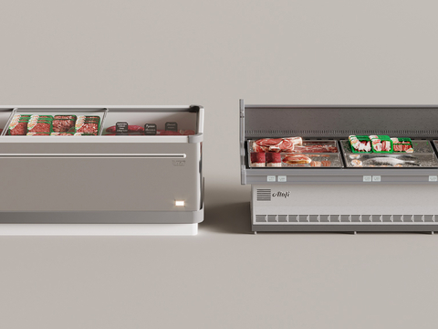  冰柜 冷冻柜su模型 