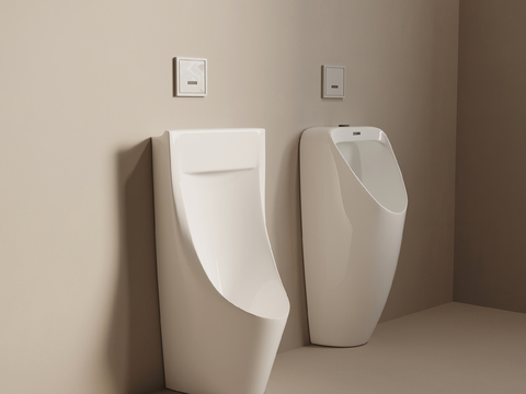  现代小便斗 小便器su模型 