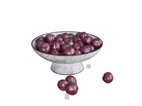  水果 果盘 李子su模型 