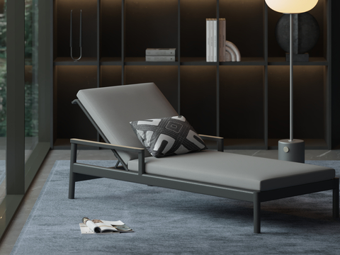  折叠躺椅su模型 