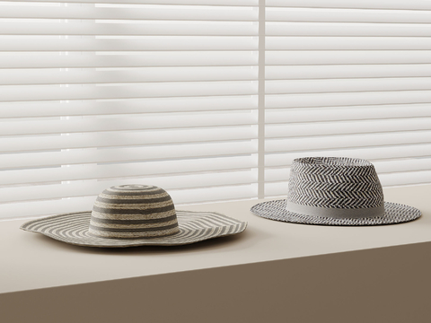  帽子 遮阳帽 编织帽su模型 