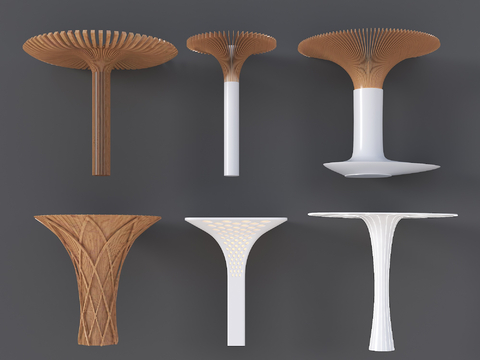  异形柱子 装饰柱 造型柱 木柱su模型 