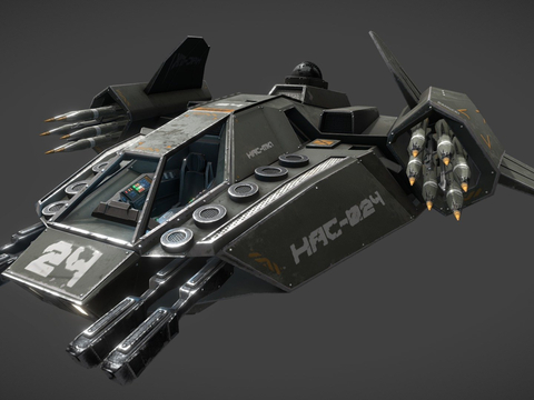  重型突击飞行器 驾驶舱su模型 
