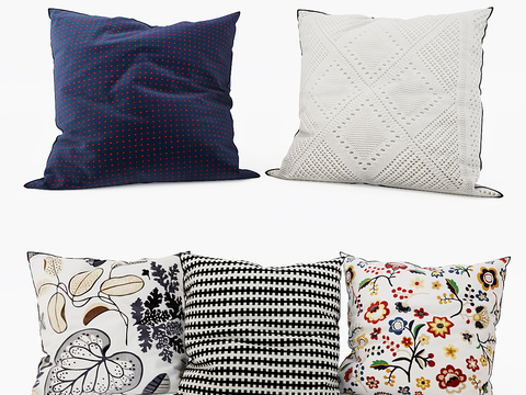  方形抱枕 印花抱枕su模型 