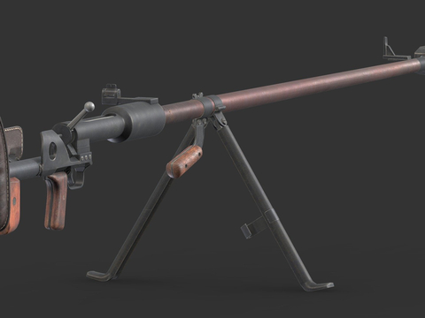  架机枪su模型 